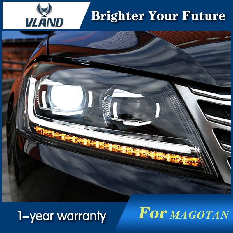 2 шт. Автомобильный светодиодный светильник для Passat B7 2012 2015 головной s Magotan Angel Eye Bi