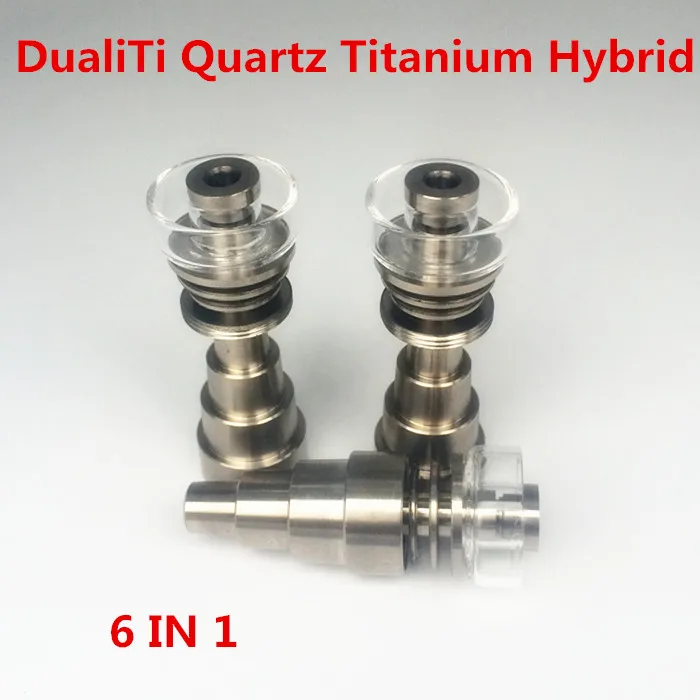 Pytitans бренд DualiTi гибрид для бескупольных гвоздей из титана 10 мм 14 мм 18 мм 6 в 1 Титановые Гвозди Dab для стекла