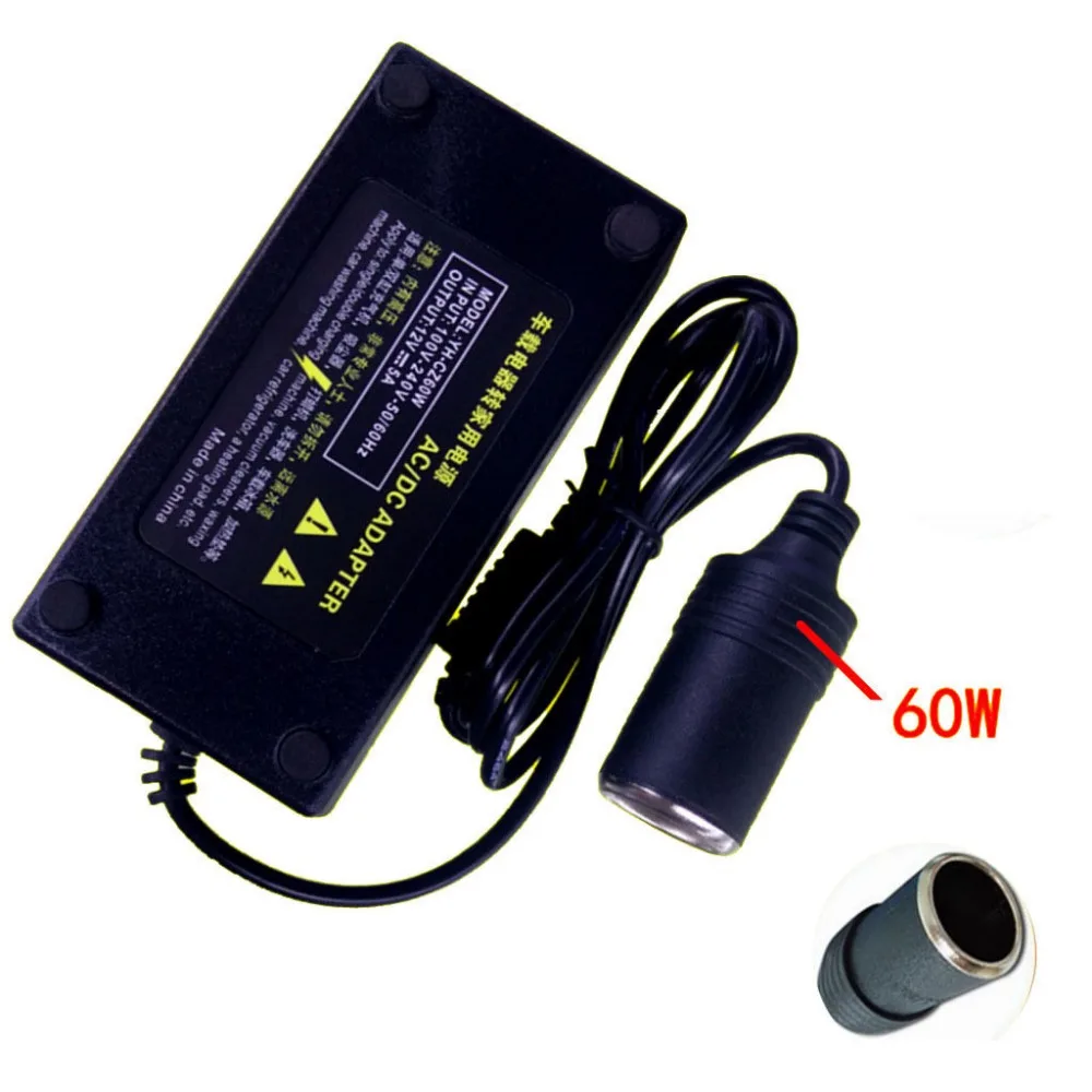12V 5A 60W Car Vehicle Power Inverter Cigarette Lighter Power Adapter