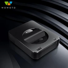 WOWOTO Bluetooth Projector Electric Focus 4K Resolution Wi-Fi Projector 600ANSI LED Portable HD for Home Cinema Window System S6