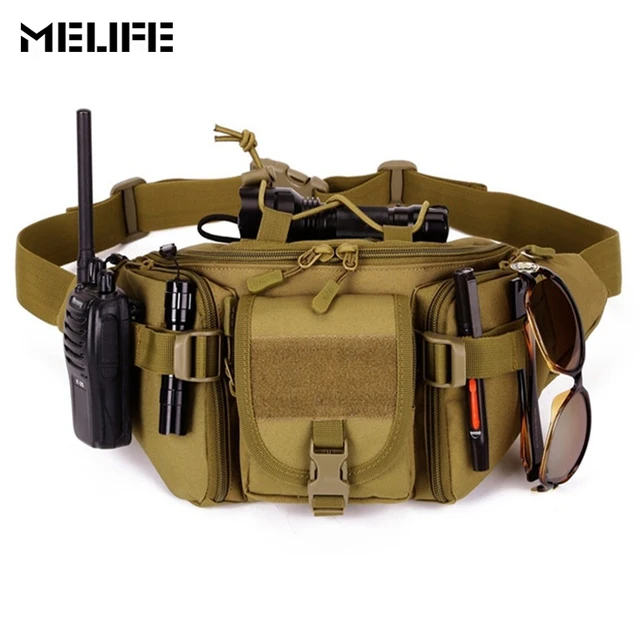 US $16.06 MELIFE Tactical Waist Bag Waterproof Waist Fanny Pack Molle Hunting Sports Hiking Fishing Camping S