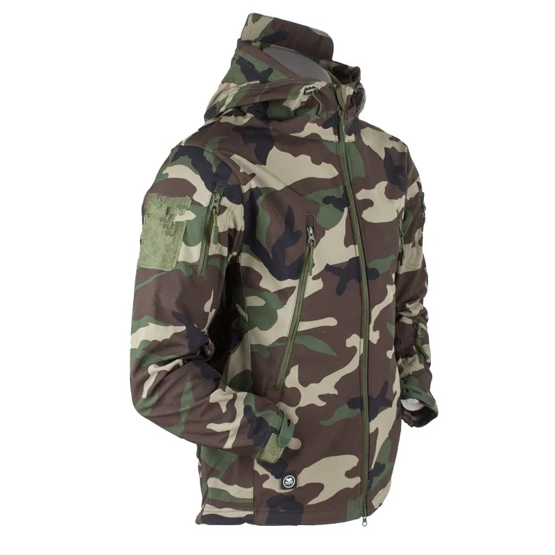  Shark Skin V5 Soft Shell Tactical Military Jacket Men Waterproof Winter Fleece Coat Army Windbreake