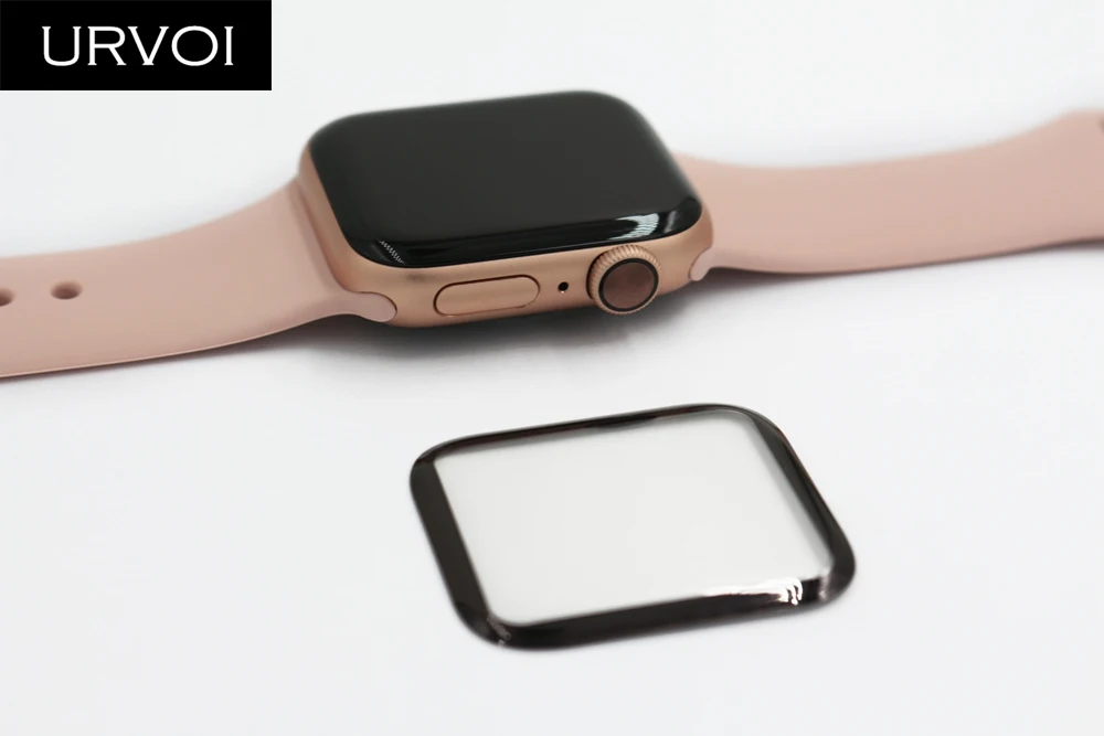 URVOI полная пленка для apple watch series 4 3 2 1 ремешки изогнутый 3D протектор экрана для iWatch крышка мембрана линзы 40 44 мм