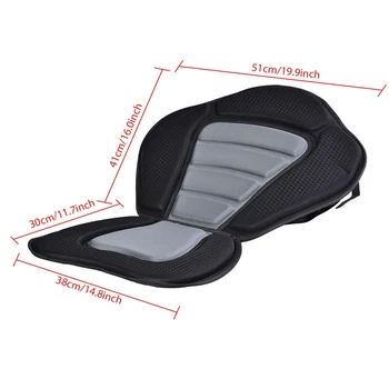 

Adjustable Canoe Kayak Backrest Seat Storage Backpack Cushion Inflatable Boat Seat