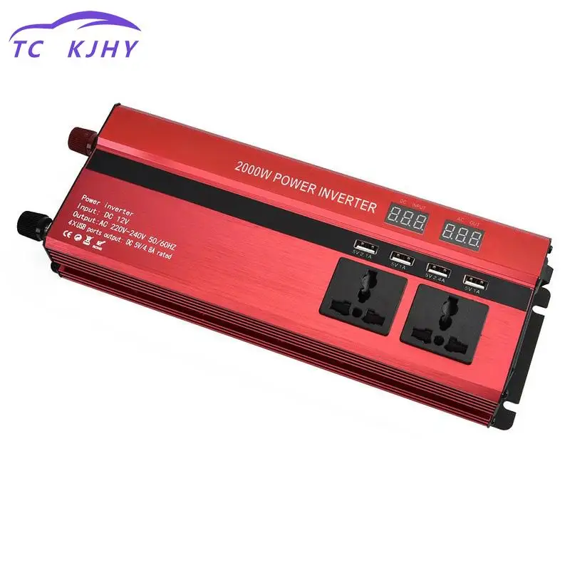 

2018 Car Led Inverter Dual Display Inversor 12v 220v Converter Dc 12 V To 220v 4 Usb Ports Charger Veicular Car Power Inverter