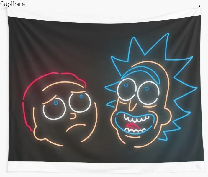 Настенный Гобелен We'm Neon Morty покрывало для пляжного полотенца пикника йоги