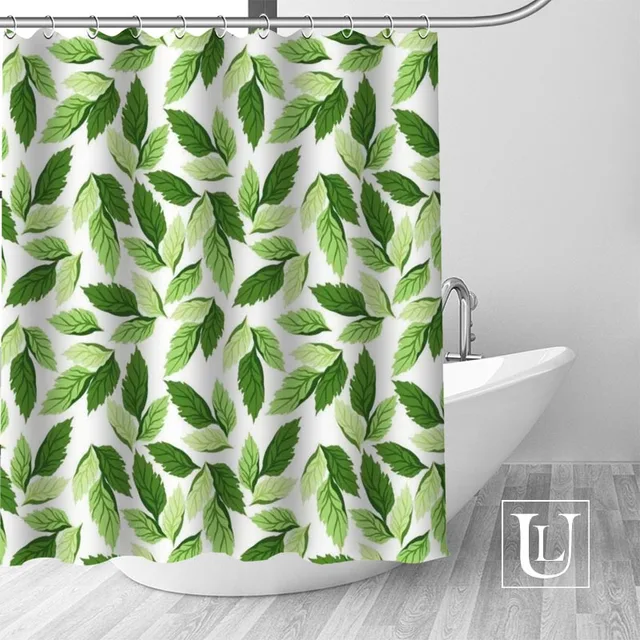 Leaf Pattern Shower Curtains Custom Design Creative Shower Curtain