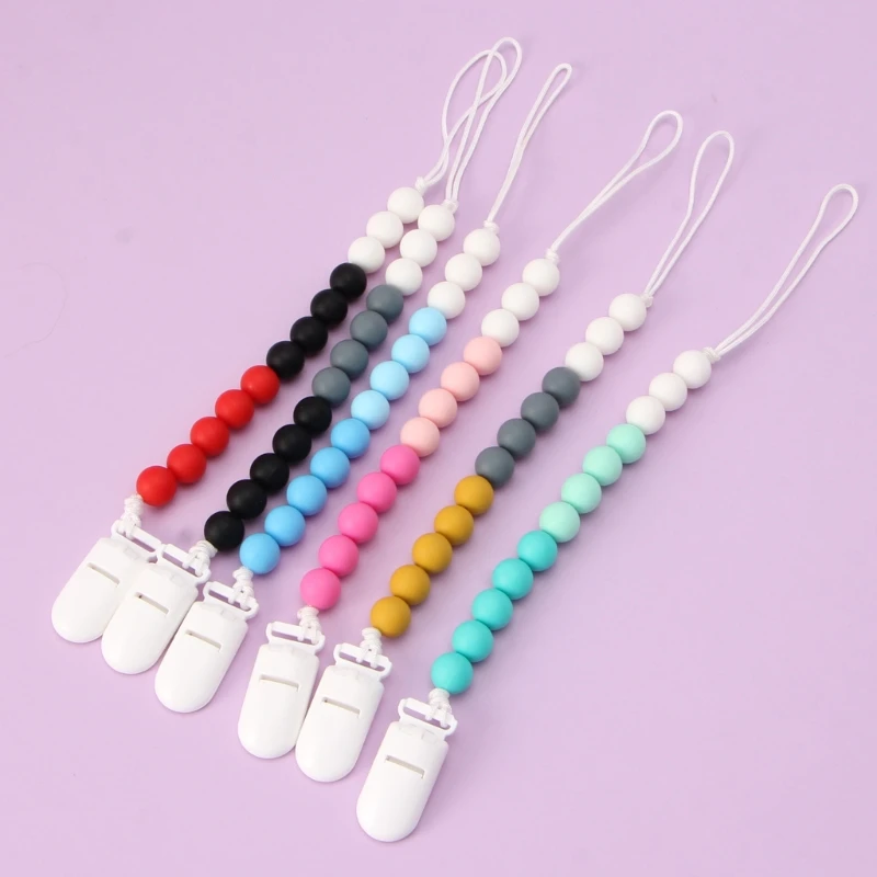 Baby Pacifier Chain Baby Pacifier Clips Chain Holder Silicone Dummy