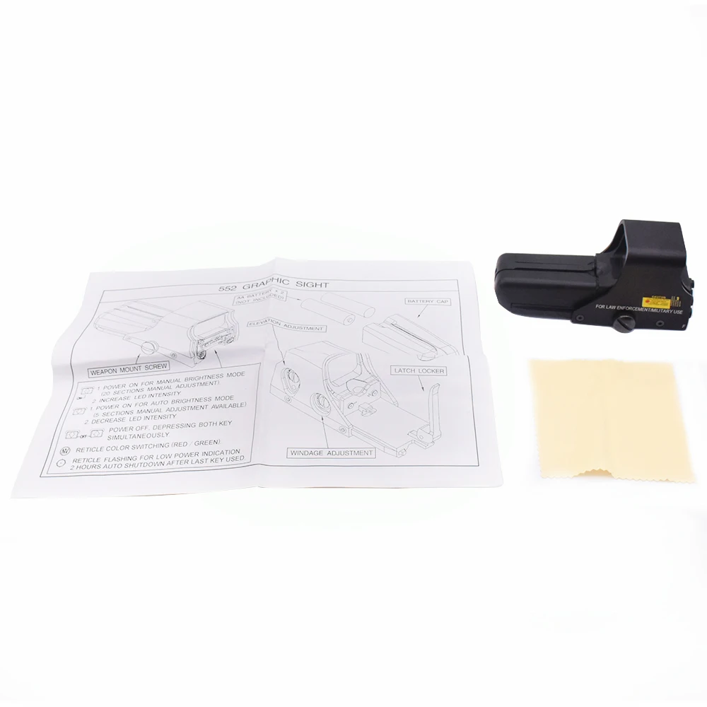Táctico 552 colimador holográfica vista de punto rojo óptica vista reflejo vista al aire libre con 20mm soportes para Airsoft ¿Y SMSR?