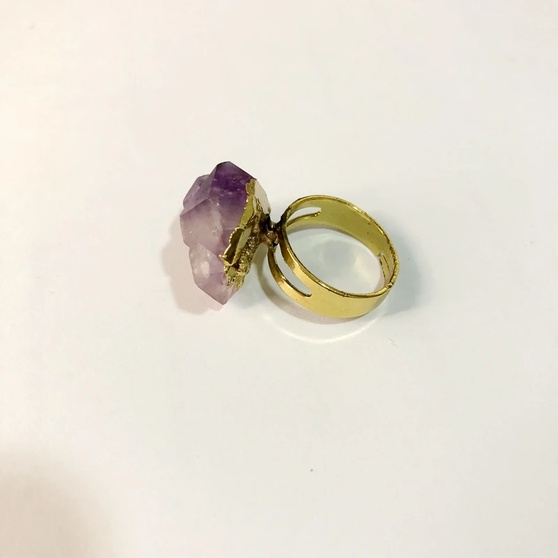 

Natural Amethys t Quartz,Purple Quartz Drusy Ring, Gem jewelry finger ring 1pcs