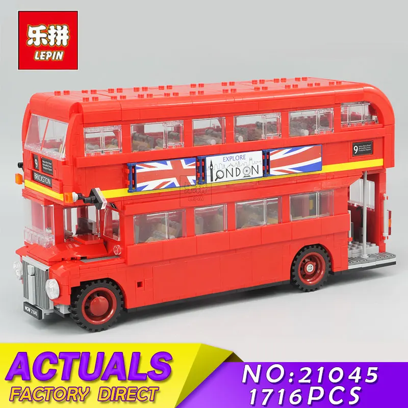 

Lepin 21045 1716Pcs Genuine Technic Series The London Bus Set Building Blocks Bricks Children Educational Toys Gifts 10258