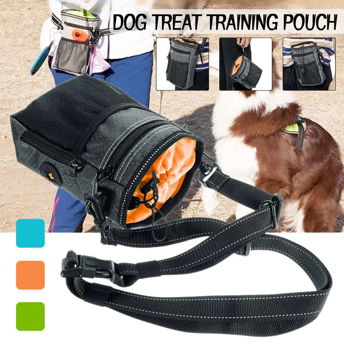 

Portable Dog Training Treat Bags Puppy Snack Reward Waist Bag Dog Walking Snack Pouch Detachable Pet Feed Pocket Pouch