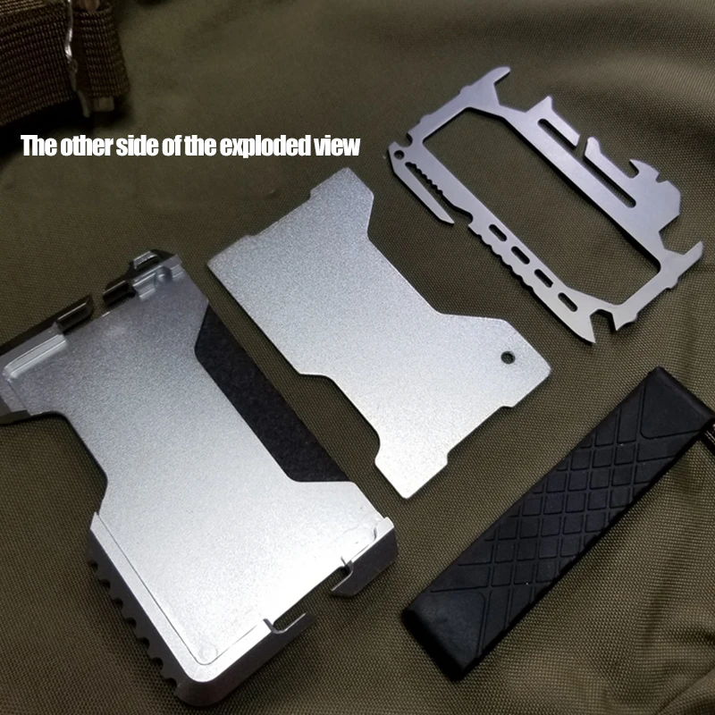 Metal Clip EDC Outdoor Pocket Wallet Tactical Multi-function Wallet Card Package Army Fans Equipment With Bottle Opener