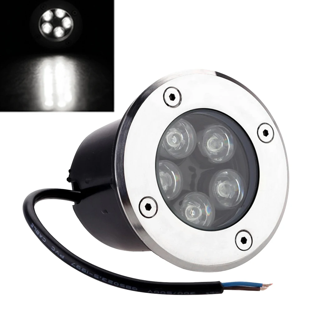 

5W Led Garden Path High Power Street Underground Light DIY Easy Install Bright Embedded Type Waterproof Outdoor Round Landscape