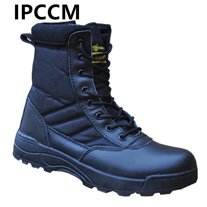 

Winter Autumn Men Military Boots Special Force Tactical Desert Combat Ankle Boats Army Hiking Shoes Quality Leather Snow Boots