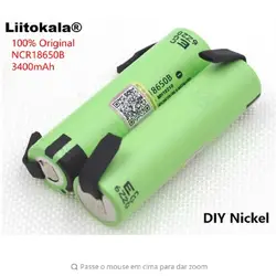 6 шт. Liitokala новый оригинальный NCR18650B 3,7 В 3400 мАч 18650 литиевая аккумуляторная батарея + DIY никель часть