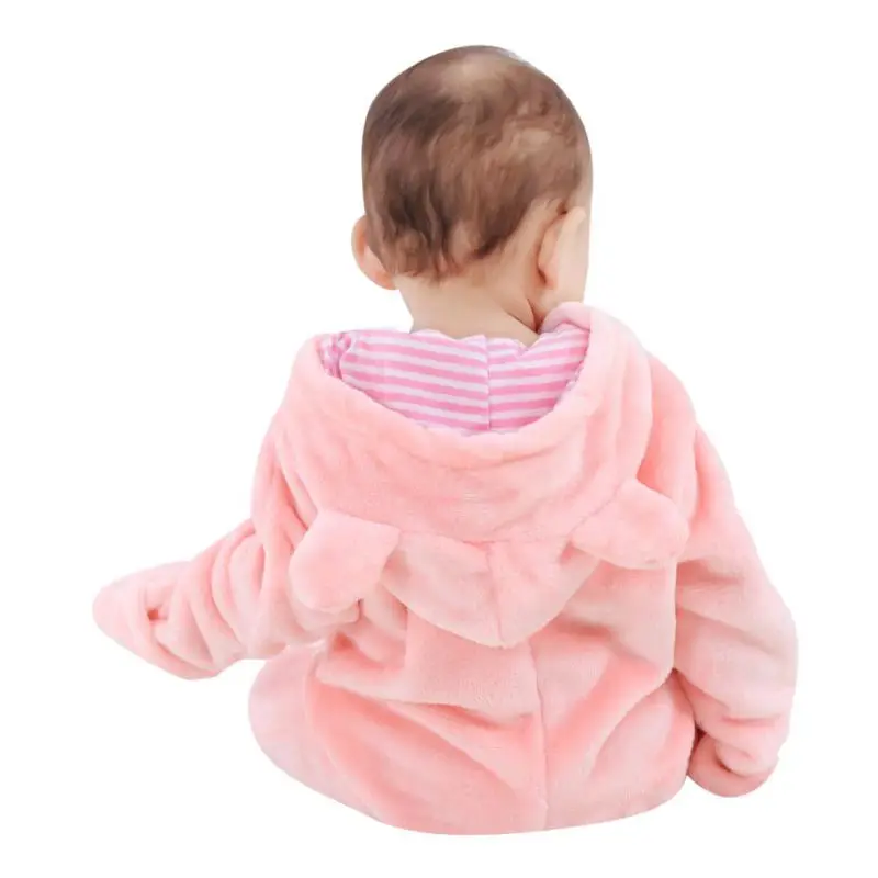 Autumn Winter Baby Rompers Bear Newborn Baby Coral Fleece Brand Hoodies Jumpsuit Baby Girls Boys Romper Toddle Clothing Summer