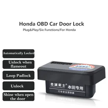 OBD Fechadura Da Porta Automática de Plug And Play OBD Bloqueio de Velocidade Do Carro para honda CRV Fit Odyssey Cidade Spirior Accord Crider Jade XRV Vezel