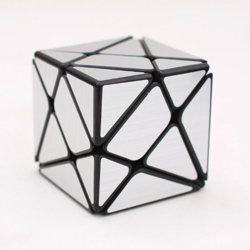 Один кусок магический куб в форме зеркала детская игрушка креативный пазл лабиринт взрослые декомпрессионные анти-давление артефакт игрушки - Цвет: Серебристый