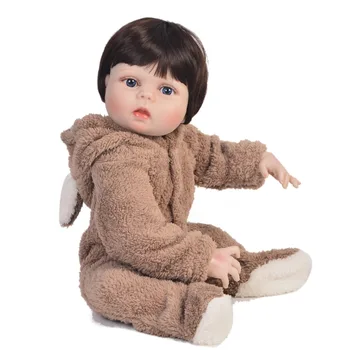 

KEIUMI Cosplay Real 23'' Baby Girl Reborn Doll Full Body Silicone Vinyl Reborn Boneca Toys Ethnic Doll For Child Christmas Gifts