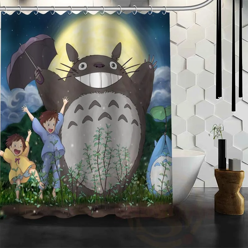 Лучшая занавеска для душа My Neighbor Totoro на заказ ванной водонепроницаемая ткань