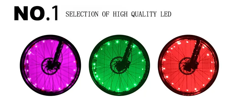 Leadbike 20LED USB Rechargeable super Bright Bicycle Bike Rim Lights - Personalized LED Colorful Wheel Lights