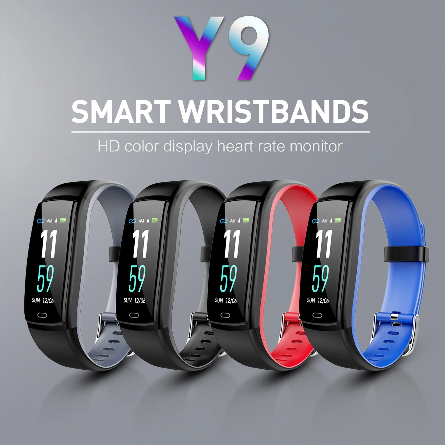 Smart Fitness Sports Pedometer Bracelet Heart Rate Blood Pressure