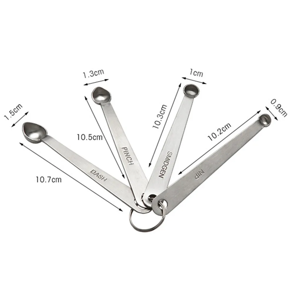4 шт. Нержавеющая сталь специй мерные ложки, для выпекания ложка Кухня Плита инструменты товары для Кухня аксессуары