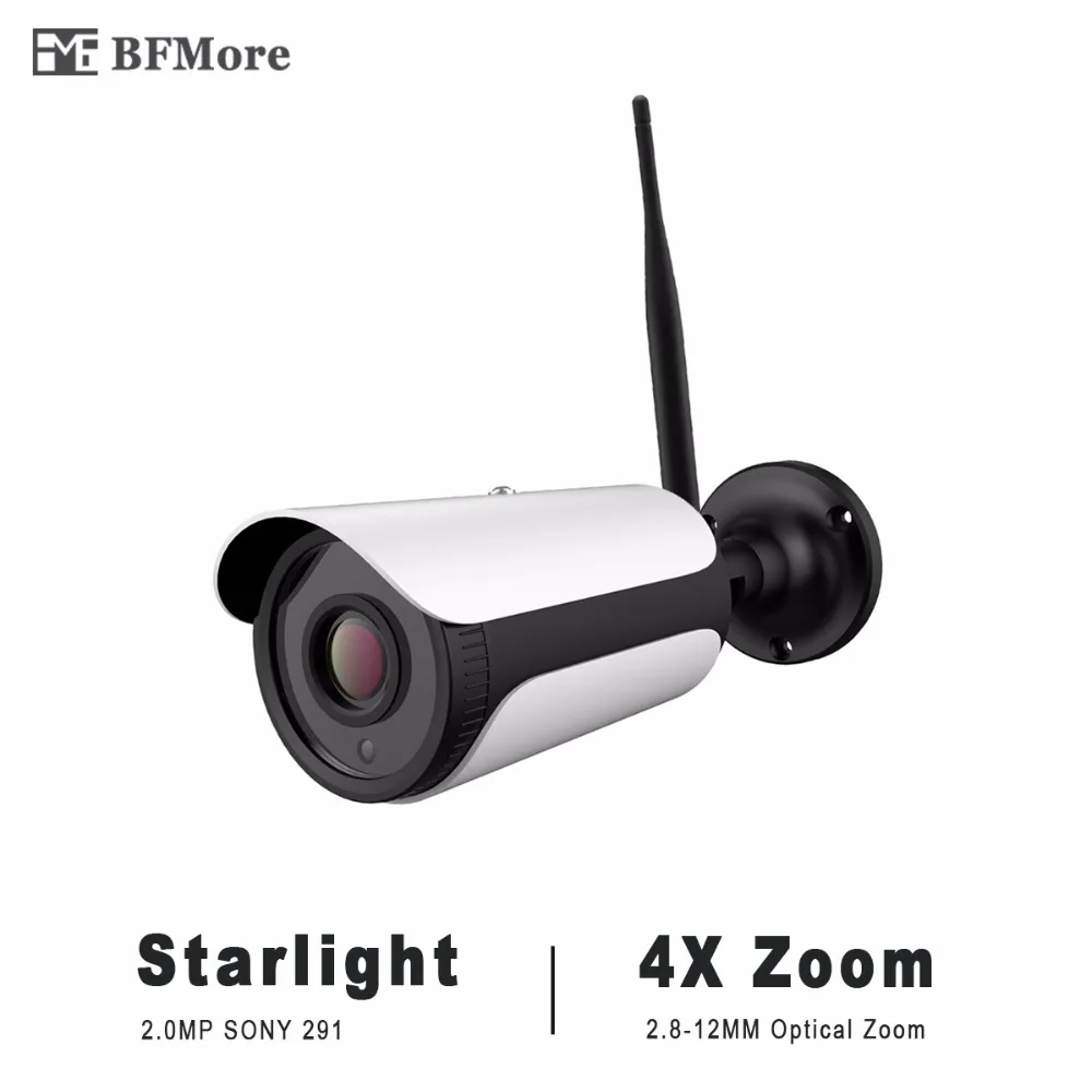 BFMore оптическая зум WiFi IP камера Starlight 1080P 2.0MP 2 8 12 мм Sony 291 наружная SD хранение