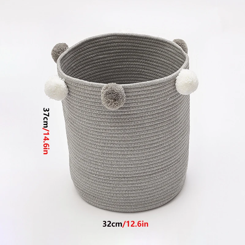 

Cotton Thread Woven Clothes Storage Basket Convenient and Practicalcan for Organizer Clothes Toys and Art Materials
