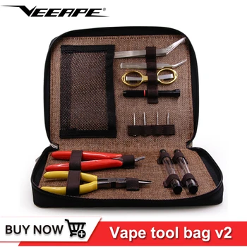 

Vape Tool Bag Kit V2 Grey Desert Camouflage Carry bag Tools Coil Jig Elbow Ceramic Tweezer Cutter Plier Screwdriver Coil Brusher