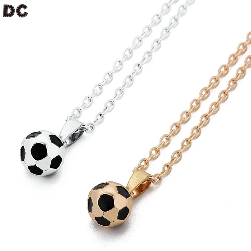 DC Fashion Football Charms Necklace Pendant Alloy Antique Gold/Silver
