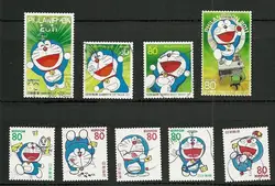 9 шт./лот Япония мультфильм Doraemon без повтора неиспользованные почтовые марки для сбора