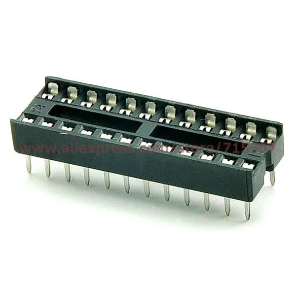 narrow IC socket dip 24 pin adapter solder type