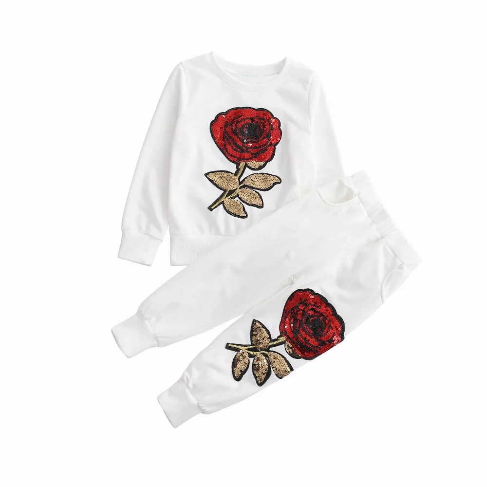 

Kids clothes Baby girl Spring clothes sets Long sleeve fashion for girls T shirt pants set Children girl clothing