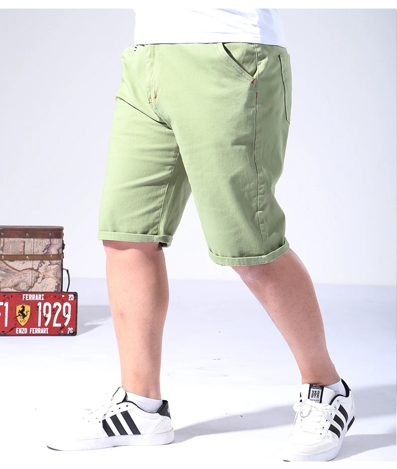 XL-6XL плюс Размеры хлопковые короткие штаны для Для мужчин новый стрейч свободные модные Колледж Рубашки домашние хаки хип-хоп Бермуды