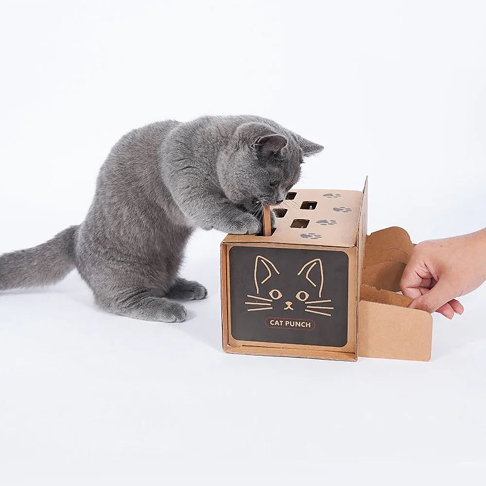 

Corrugated Paper Cat Catching Toy Box Cat Interactive Toy Scratch Board