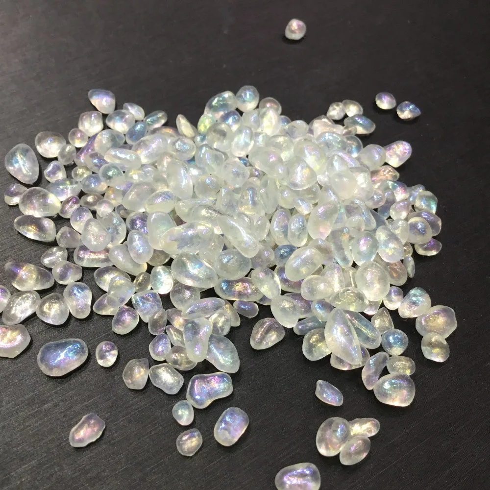 Натуральный гравий с кристаллами кварца камень Гальваника Ангел Аура breakstone для украшения