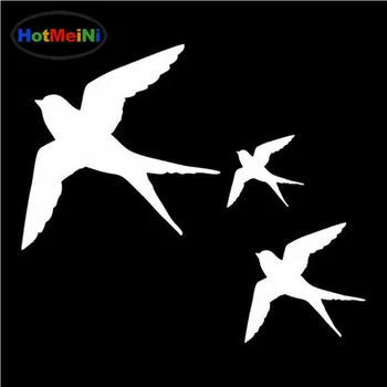 

HotMeiNi Car Sticker Car Styling Swallow Bird Cartoon Animal Window Bumper Decal Truck Fridge Waterproof Wall 13*11 cm