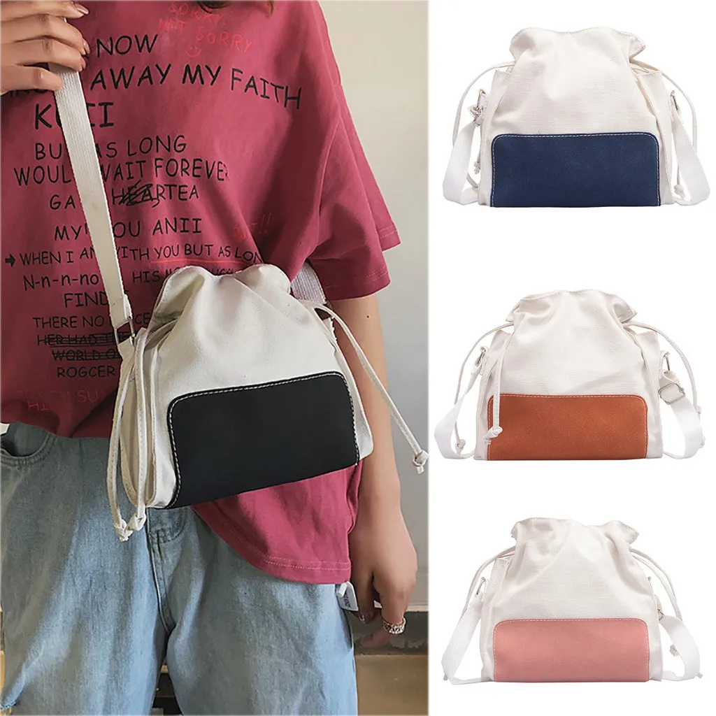

Coneed Hot Sale!!! Women Small Fresh Leisure Style Fashion Canvas Pure Color One Shoulder Bag 2019 Apr30 P40