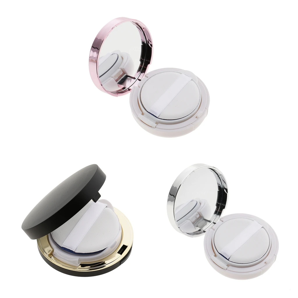 

Empty Make-up Powder Container Air Cushion Puff Case with Puff and Extra Inner Container Foundation BB Cream Box