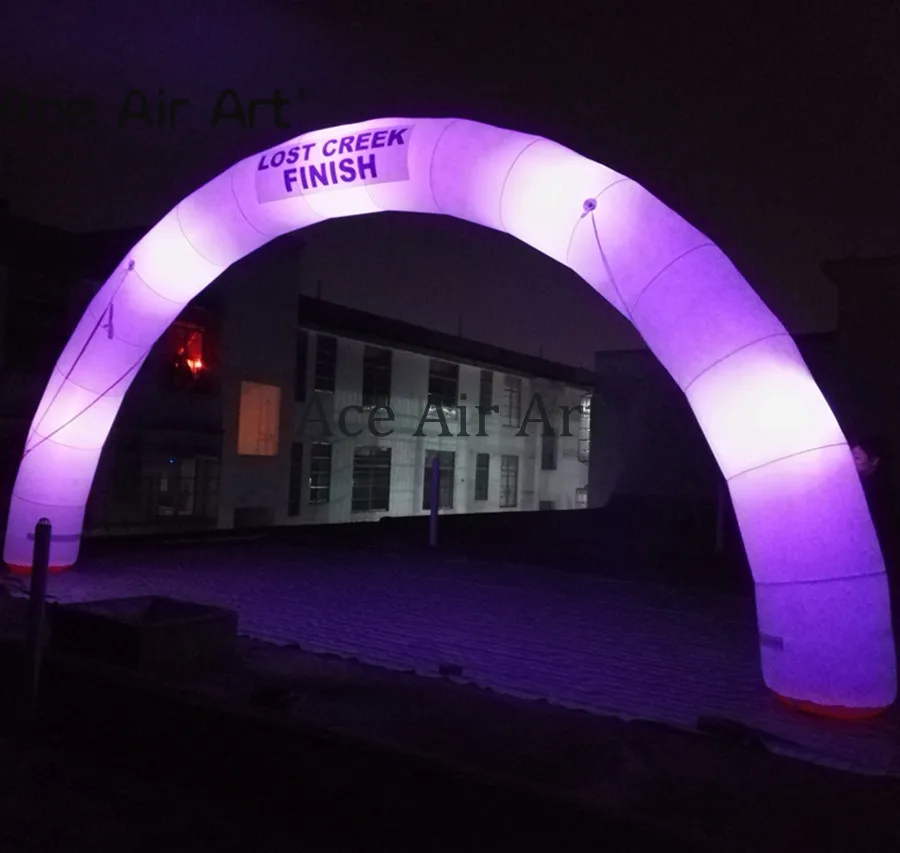 

Portable led lighting entrance inflatable start finish arch,glowing start finish line,colorful led archway for night run
