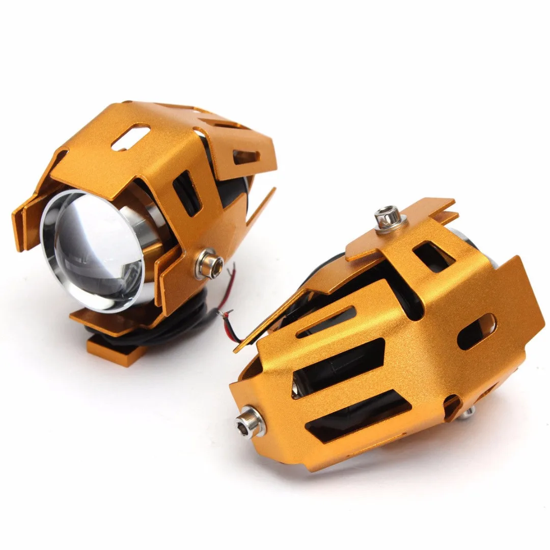 2pcs/set U5 Motorcycle Bike LED Headlight Fog Driving Spot Light Lamp White