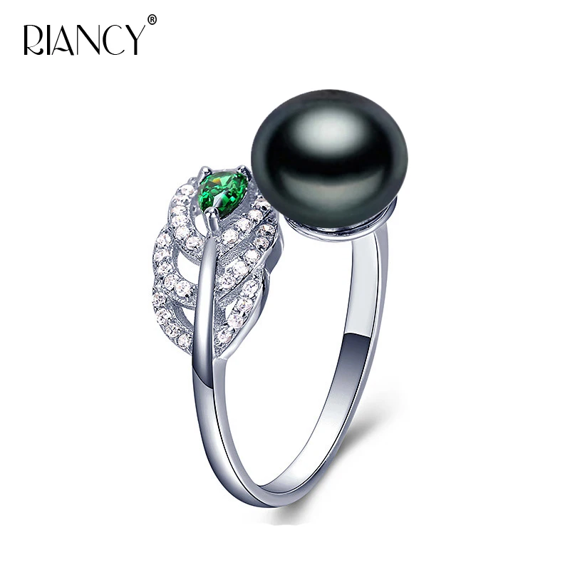 

Fashion Natural freshwater Pearl Ring pearl Jewelry For Women wedding Accessories adjustable size 925 sterling silver pearl ring
