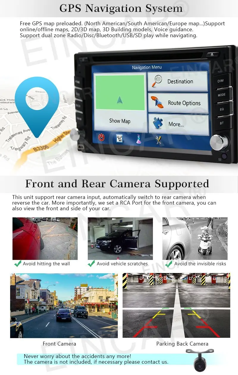 Discount Android In Dash Car DVD Player Stereo GPS sat nav Navigation System Support Bluetooth/USB/3G/WIFI/1080P/SWC/Screen Mirron link 4