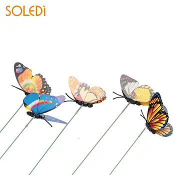 

15PCS/Lot 3D Artificial Butterfly Garden Decorations Simulation Butterfly Stakes Yard Plant Lawn Decor Fake Random Color Art