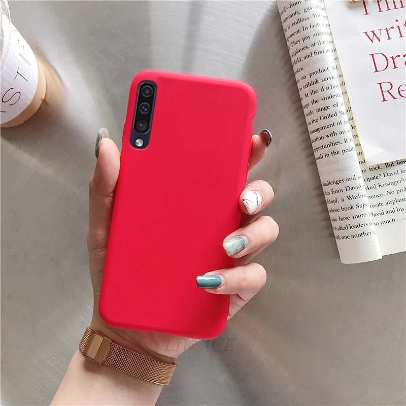 candy color silicone phone case on for samsung galaxy a5 a7 a3 a8 a9 star a50 a9s a8s a6s a6 soft tpu back cover