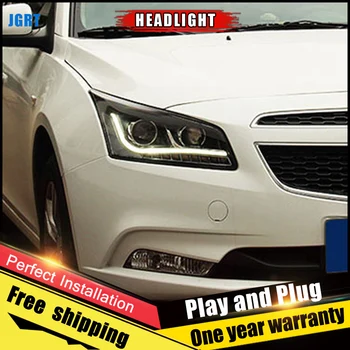 

2PCS Car Style LED headlights for Chevrolet Cruze 2009-2015 for Cruze head lamp LED Lens Double Beam H7 HID Xenon bi xenon lens