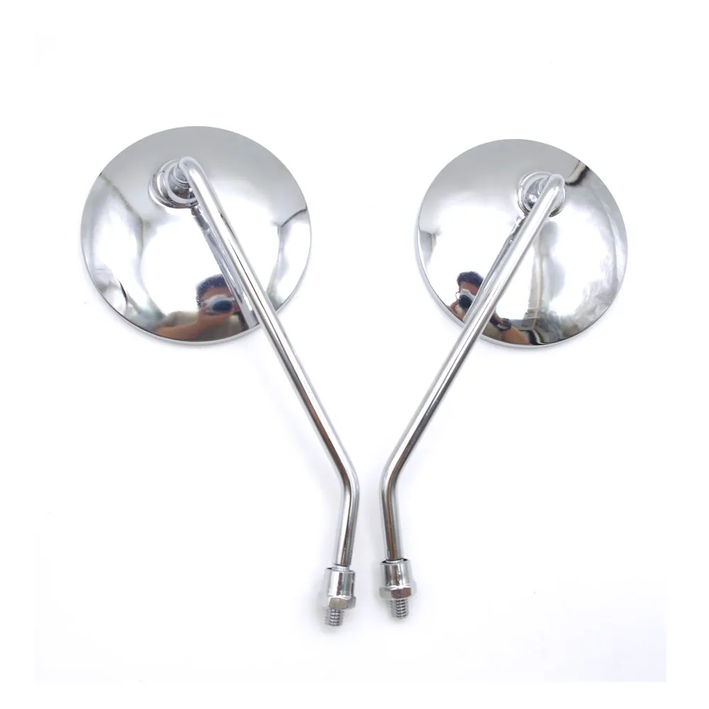 

8mm chrome motorcycle rearview mirrors Retro round motorbike side mirror for yamaha honda suzuki vespa piaggio part