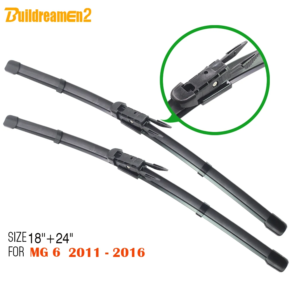 

Buildreamen2 2Pcs Soft Rubber Frameless Car Windshield Wiper Blade For 2011-2016 MG 6 Automotive Windscreen Wiper Blades